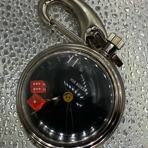 *** Joe Boxer ^^^  Collectors ^^ Pocket Watch Keychain  \ Rotating  Smiley :0)